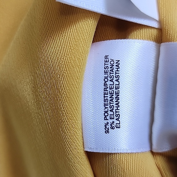 ANNE KLEIN 3/4 SLEEVE YELLOW TOP/ SIZE 10 - Picture 6 of 14